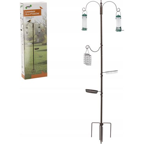 Mangiatoia per uccelli Gardenline, 190 cm, in acciaio, modello Perg-N5047