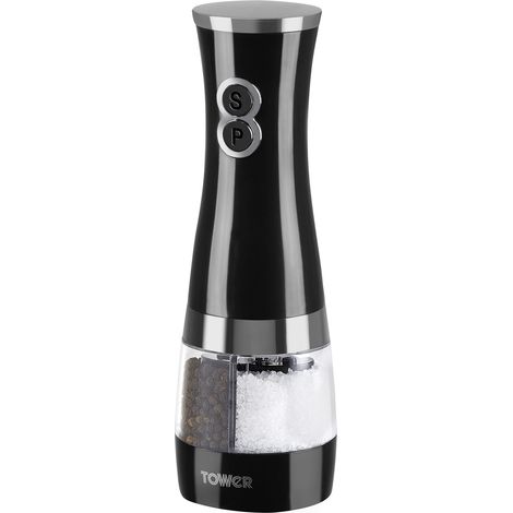 Tower T847004B Electric Duo Salt and Pepper Mill, Black (1/5)