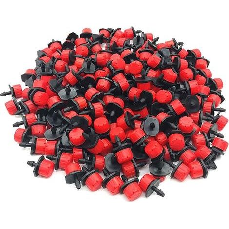 100 Stück Bewässerungstropfer, Mikro-Tropfbewässerungssystem, verstellbare Bewässerungstropfer, Bewässerungsemitter, verstellbare Kunststoff-Tropfbewässerung, acht Löcher für den Gartenbau (1/5)