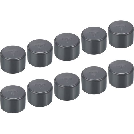 20 Paquets 32mm UPVC Raccord de Capuchon d'extrémité de Tuyau Gris (1/5)