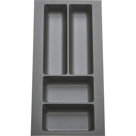 ORGA-BOX 9 Besteckeinsatz anthrazit für Nobilia-Küchen ab 01/25, Schubladenbreite 300 mm