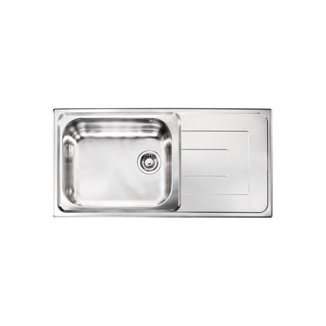 Lavello COMO 100X50 1 vasca destra + gocciolatoio ACCIAIO INOX (1/6)