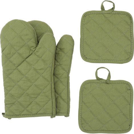 Lot de 4 Gants de Cuisine Résistants à la Chaleur – Antidérapants, Idéaux pour Cuisine, Barbecue et Pâtisserie (1/4)