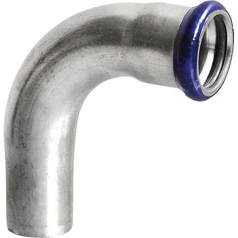 Raccord a sertir en inox coude 90°, DN 18 contour M avec un bout a enficher