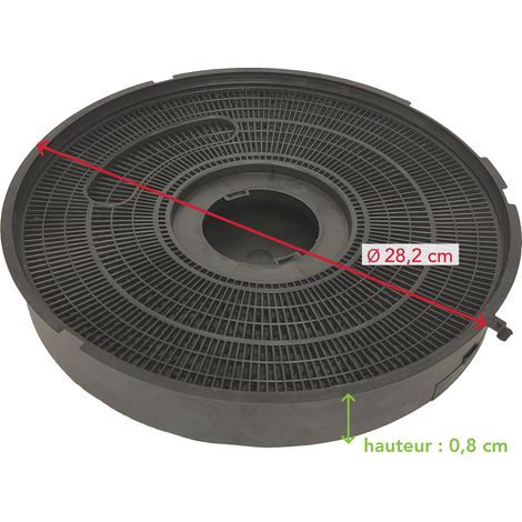 Ersatzteil - Filtre charbon rond type 40 (à -  - ARTHUR MARTIN ELECTROLUX, SCHOLTES, BAUKNECHT, ELECTROLUX, WHIRLPOOL, IGNIS, RADIOLA, ARISTON HOTPOINT
