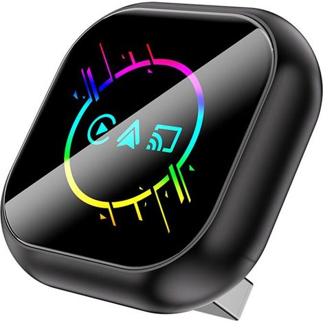 Dieser 3-in-1-Wireless-CarPlay-Adapter unterstützt MirrorLink, CarPlay, Android Auto und USB-Plug-and-Play. Es handelt sich um einen Adapter, der kabelgebundenes CarPlay in drahtloses CarPlay umwandel
