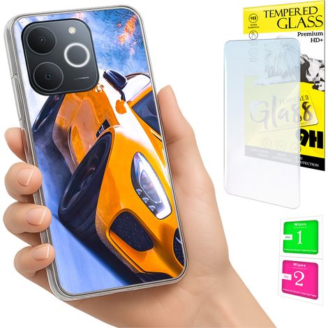 Funda para Realme Note 70T con cubierta trasera y cristal 9H. (1/5)
