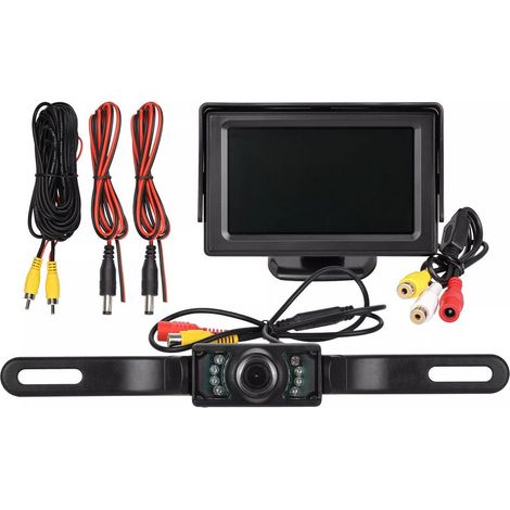Kit de système de caméra de recul sans fil pour voiture / camion / fourgonnette / pick-up / camping-car 4.3 `` système de recul de vue arrière de moniteur (1/5)