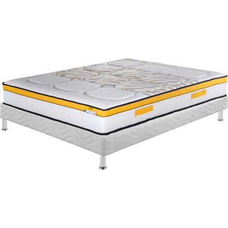 Matelas + sommier 140x190 Ressorts - Rugby - Soutien très ferme - Made in France (1/5)