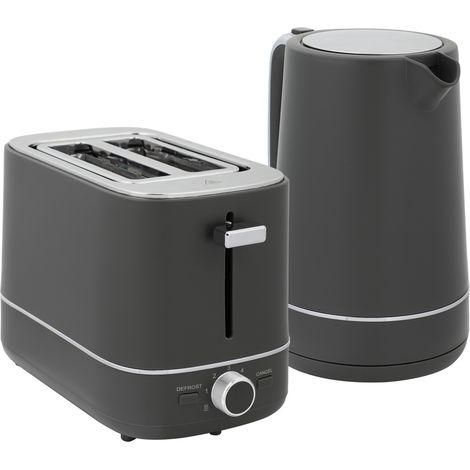 GagaSet bouilloire 1,7 L et grille-pain 6 niveaux de dorage Gris (1/5)
