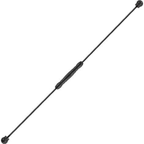 Barre de fitness élastique avec compteur, entraînement musculaire, poignée ergonomique, noir, démontable, pour salle de sport à domicile et extérieur. (1/5)