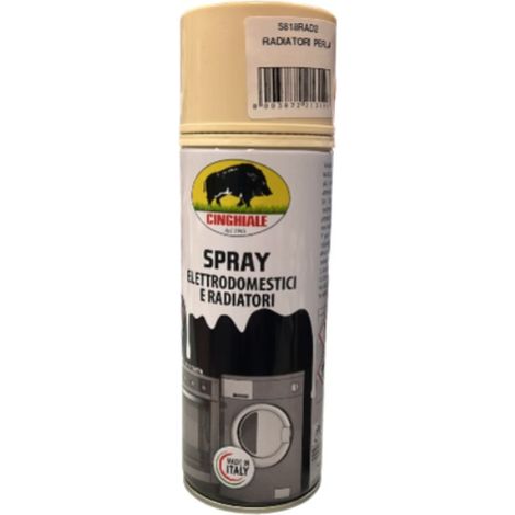 CINGHIALE - SMALTO SPRAY SPECIFICO PER RADIATORE COLORE PERLA 400 ML