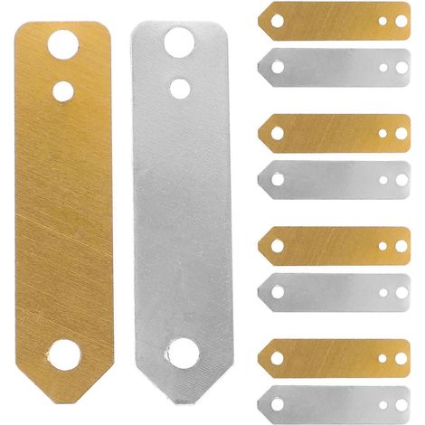 10 feuilles d'anode en cuivre-zinc pour expériences sur les piles à fruits-4.00X1.00X0.10CM (1/4)