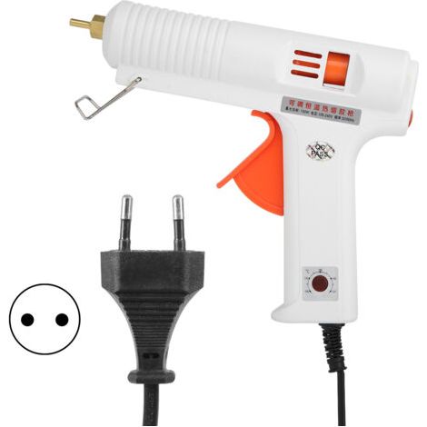 Pistola de pegamento caliente con temperatura constante ajustable, para reparaciones domésticas y proyectos de bricolaje, 150 W, blanca HL F (1/5)