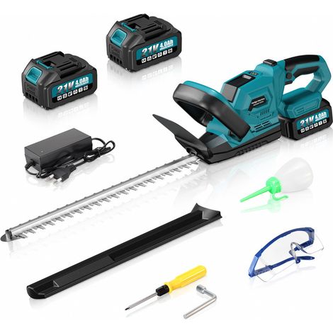 Heckenschere 21V 530mm Akku-Heckenschere für das Schneiden, 20mm Akku-Buschtrimmer mit 2 x 4.0Ah Akku Trimmen und Stutzen von Sträuchern (1/5)