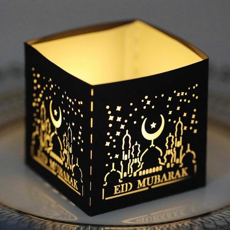 50 abat-jour en papier pour bougies électroniques LED, décorations pour l'Aïd Moubarak, bougies chauffe-plat et lampes votives, décorations pour le Ramadan (1/4)