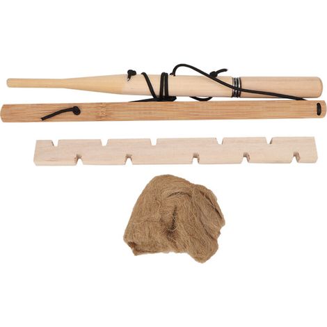 Kit de Survie pour Allumage de Feu en Bois - Outil de Perçage et Allume-Feu d'Urgence pour Camping (1 Personne) (1/5)