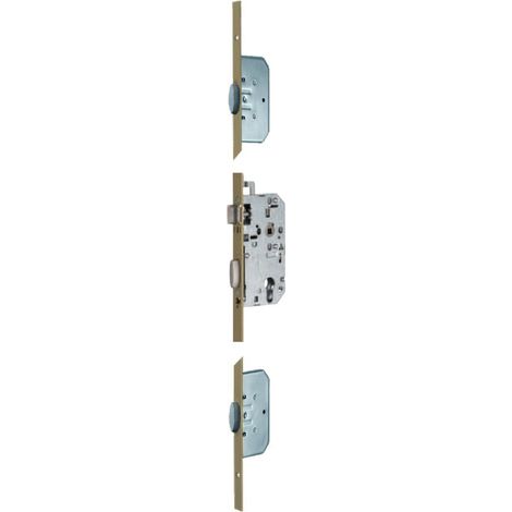 Vachette – Serrure à larder TRILOCK 3 points A2P* avec pênes dormants oblongs – Entraxe 70mm – Têtière 2040 x 18mm – 18011000 (1/4)