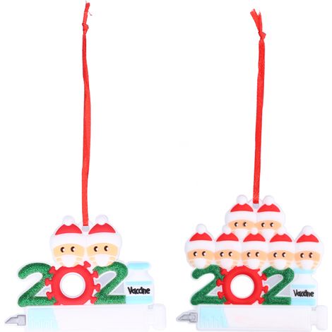 personalisierte Weihnachtsbaumkugeln zum Thema Impfstoff 2021, Geschenke für Familie und Freunde (1/5)
