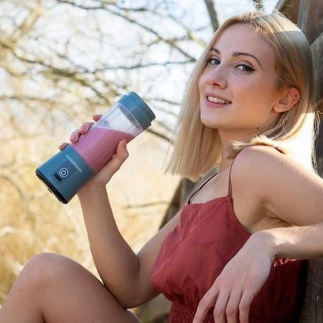 Mixeur Portable - - SHAKUIT - Rechargeable - Couleur Gris - Idéal pour Smoothies (1/4)