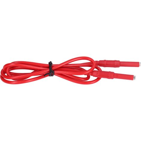 Câble de Test Rouge J.70030 avec Connecteur Femelle-Femelle en Laiton pour Extension 1mm² (1/5)