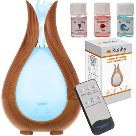 Difusor ultrasónico ruhhy marrón 10 W 200 ml