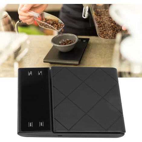 Hochpräzise digitale Küchenwaage (0,1 g) zum Rösten von Kaffee, Schmuck und Lebensmitteln (schwarz) (1/5)
