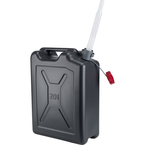 Pressol – Jerrycan carburant polyéthylène 20L – Bec flexible 245mm avec évent intégré – HDPE robuste et léger 1,45kg