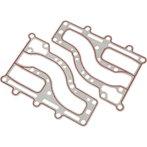 2 joints de couvercle intérieur d'échappement hors-bord en plastique 63V 41112 A0 pour moteur de bateau 2 temps 15 CV (1/5)
