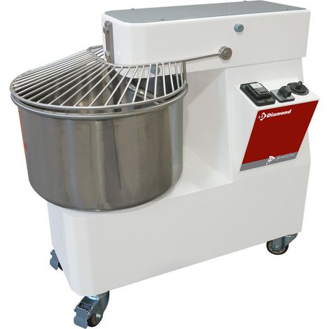 Pétrin à spirale 53 litres 2 vitesses timer sur roues - Diamond