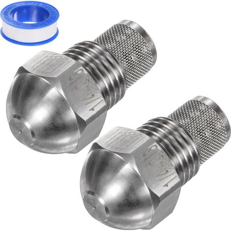 2 pcs Buse de Brumisation 1/4BSPT 0.3mm Orifice Diamètre Embout Pulvérisation Filtrant en Acier Inoxydable avec Ruban d'Étanchéité pour Refroidissement/Nettoyage - (1/5)