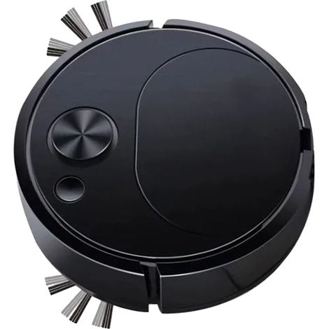 Leiser, wiederaufladbarer Saugroboter, 3-in-1-Smart-Saugroboter für Haare, Staub und Flecken, schwarz (1/5)