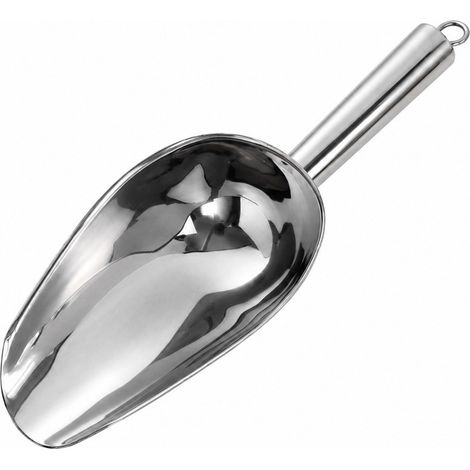 Pelle à glace, cuillère en acier inoxydable pour machine à glaçons, polyvalente pour bonbons, cuisine, bar, fête, mariage, nourriture pour chien (1/5)