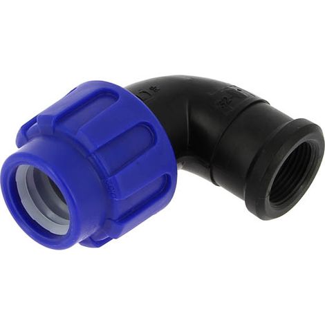 Coude compression 90° Ø32 femelle 26-34 10 bar