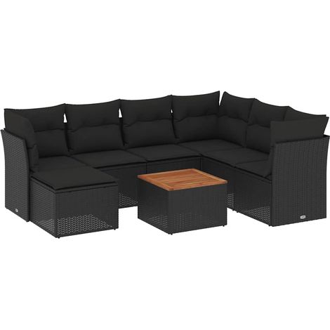 Maison Exclusive - Set de sofás de jardín 8 piezas y cojines ratá