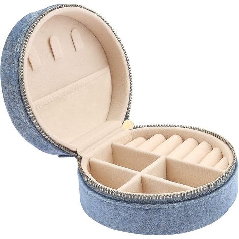 Mini-Schmuckkästchen aus Samt für Reisen, Organizer für Schmuckkästchen auf Reisen