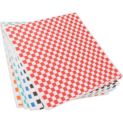 Papier sulfurisé à carreaux 240 feuilles, papier deli ciré résistant à la graisse, doublure pour panier alimentaire, papier paraffiné pour sandwichs