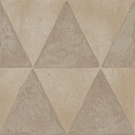 Carrelage Imitation Carreaux De Ciment 20x20 ART CRAFT Sabbia Triangoli (0,96m²) - Les Carreaux de Jean