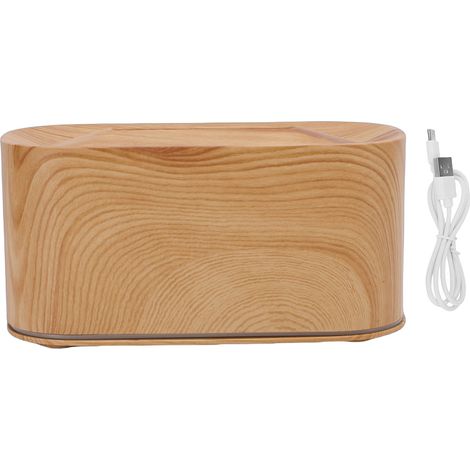 Flame Essential Oil Diffuser 220ml USB Quiet Aromatherapy Diffuser Desktop Humidifier with 7 Colors Light for Home Bedroom Light Wood Grain (1/5)