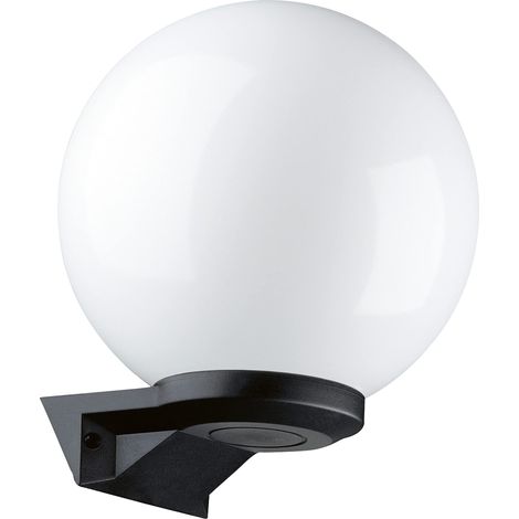 Applique murale ø25cm-E27 42W-polyamide-IP44-noir