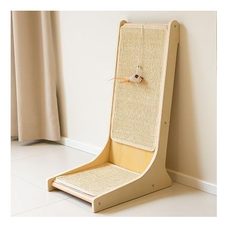 Griffoir pour Chat de 66cm de Haut, Grattoir Chat Mural Vertical, Griffoir à 90°, Jouets pour Chats (1/5)