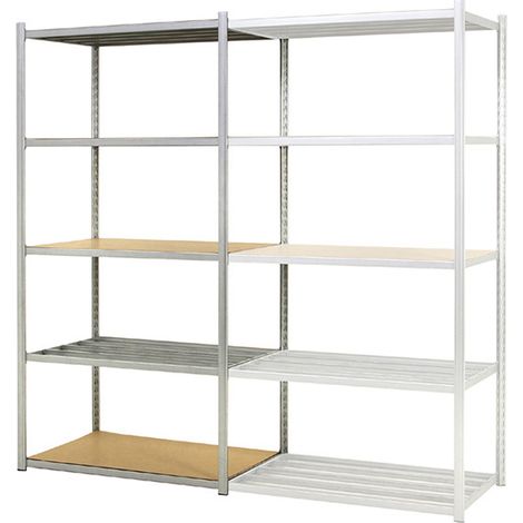 Regale für die Werkstatt 5 Ebenen - nächstes Element - 2000x1250x500mm - 287kg/niv - Nur in Verbindung mit einem Startmodul verwendbar. - RAYEPS/1238/5N/S