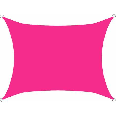 Voile d'ombrage Pare-soleil rectangulaire étanche et pare-soleil voile anti-ultraviolet mur extérieur pare-soleil mur extérieur (rose rouge) (1/5)