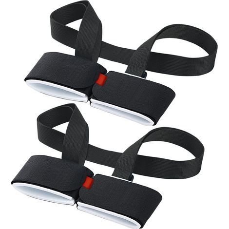 2 Pièces Sangles Porte-Skis Réglable,Bandoulière de Ski,Transport Poignets de Ski,Bâtons pour Enfants et Adultes (1/5)