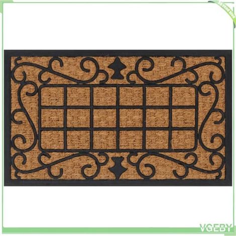 Paillasson - 155666 - caoutchouc et fibre de coco - 45x75 cm - support antidérapant (1/5)