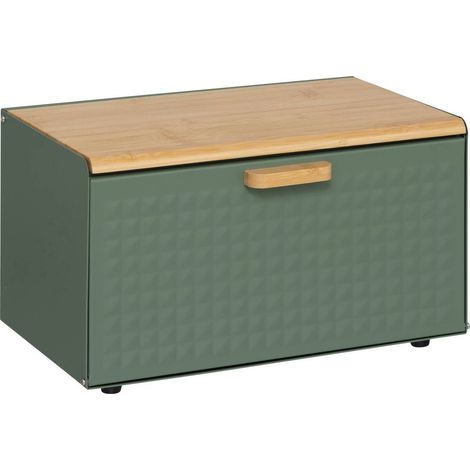 Brotkasten sensia aus metall und schwarzem bambus 35,5cm - 5five (1/5)