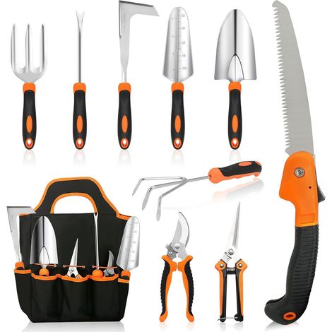 Outils Jardinage, 10 Piezas Lourdeur Outillage de Jardin, Outils de Jardin Jardinage Outillage, Cadeaux pour Femmes et Hommes