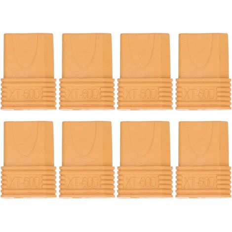 Adaptateur XT60 mâle vers femelle T (lot de 8) en cuivre monobloc, léger et universel, pour voitures, avions et bateaux radiocommandés. (1/5)