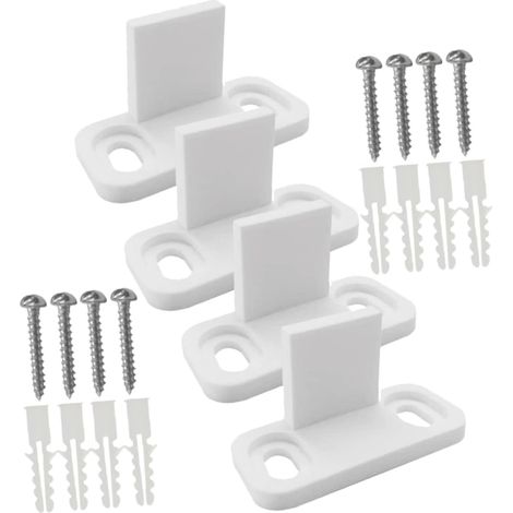 4 pièces guide de sol pour porte de grange coulissante, plastique (1/5)