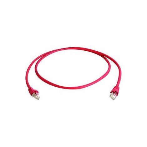 Telegärtner 100008983 RJ45 Patchkabel CAT 6a S/FTP 10.00 m Rot Flammwidrig, mit Rastnasenschutz, Fla (1/4)